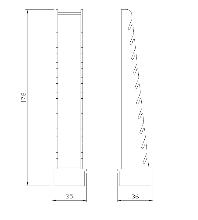 Présentoir vertical