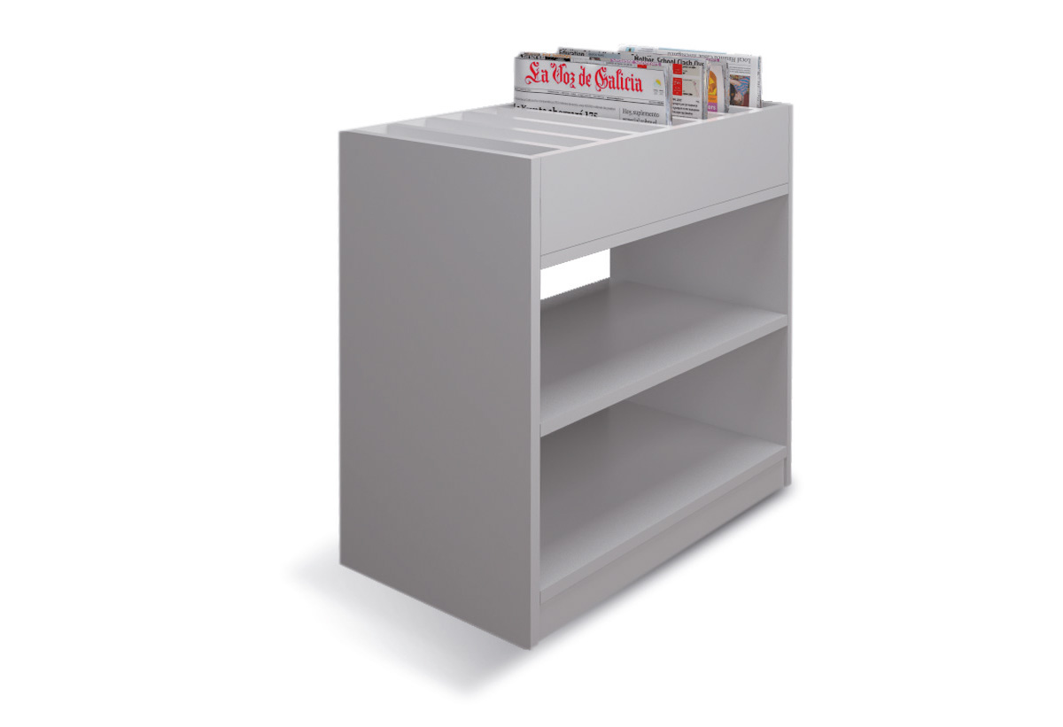 Horizontal Newspaper Display Stand