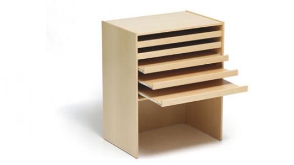 Mueble de madera para planos