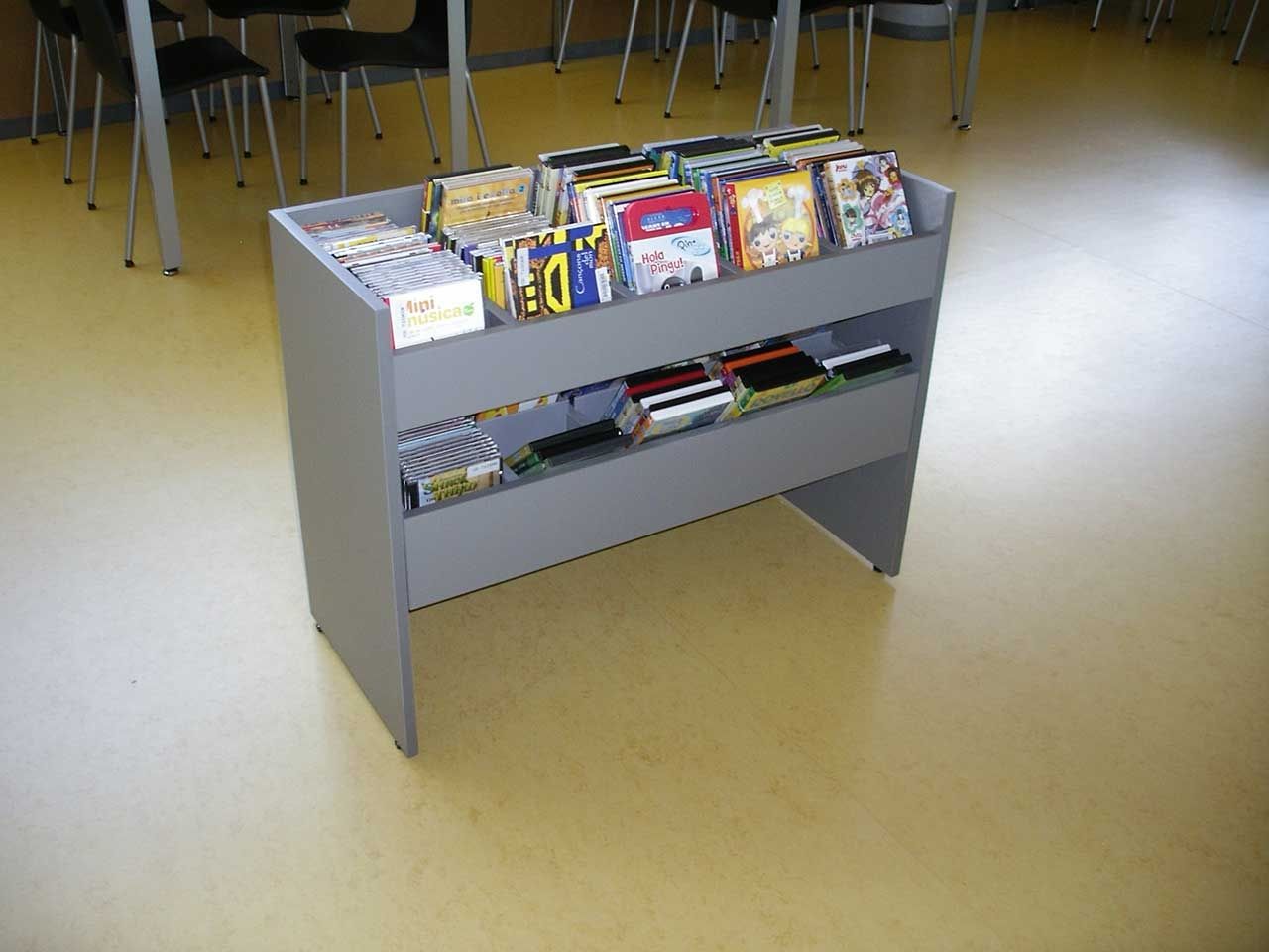 Audiovisual media storage container. Optional with or without a drawer.