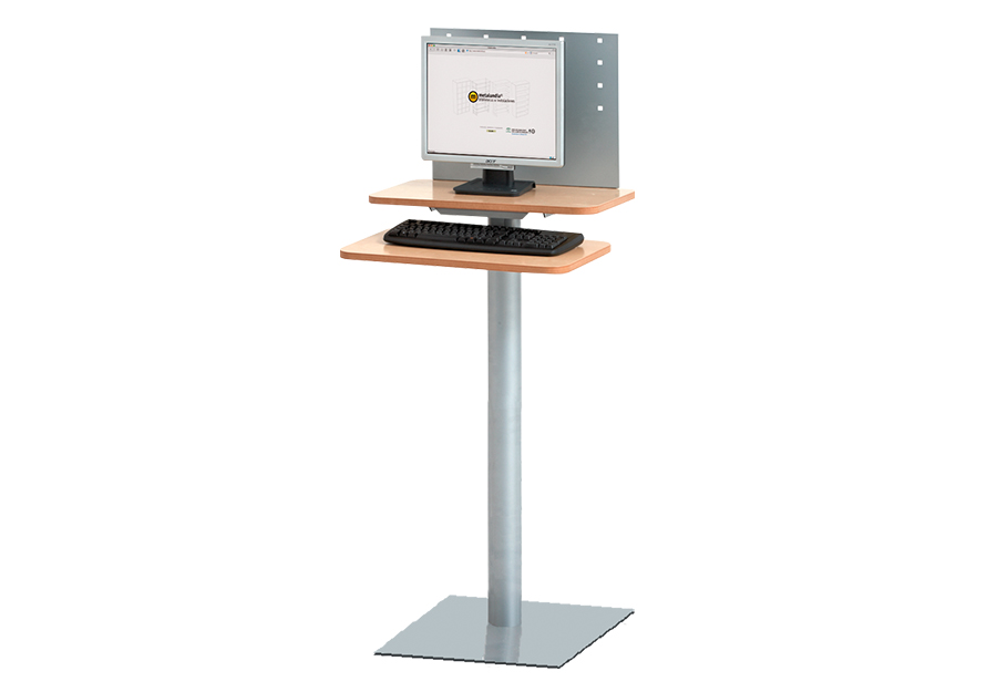 OPAC standing computer stand