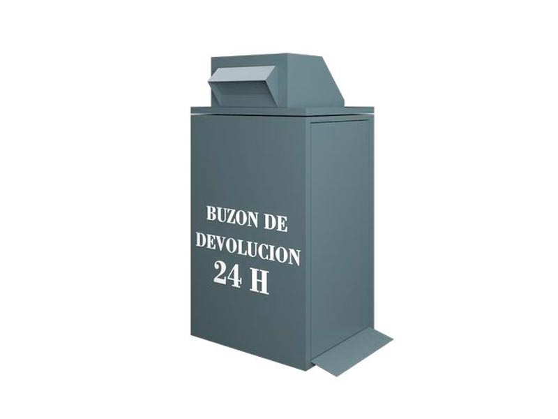 Small metal return mailbox